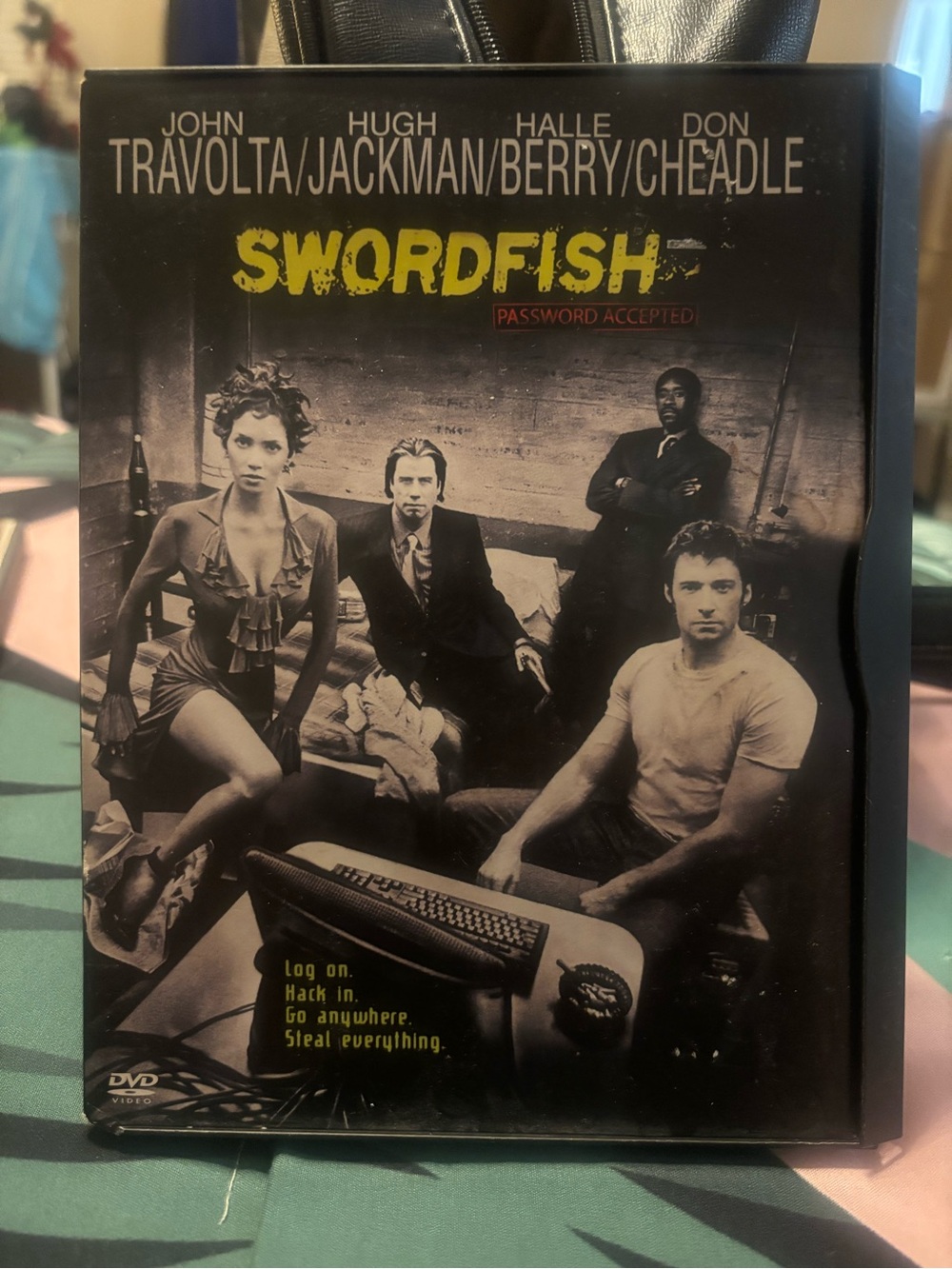 Swordfish DVD Movie - Yellow Title on Black Cover